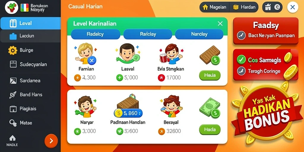 Bonus harian yang menggiurkan untuk setiap pemain.
