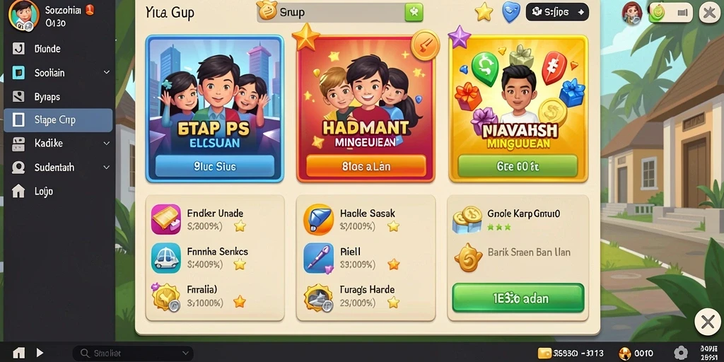 Level tantangan yang menuntut strategi dan ketangkasan.